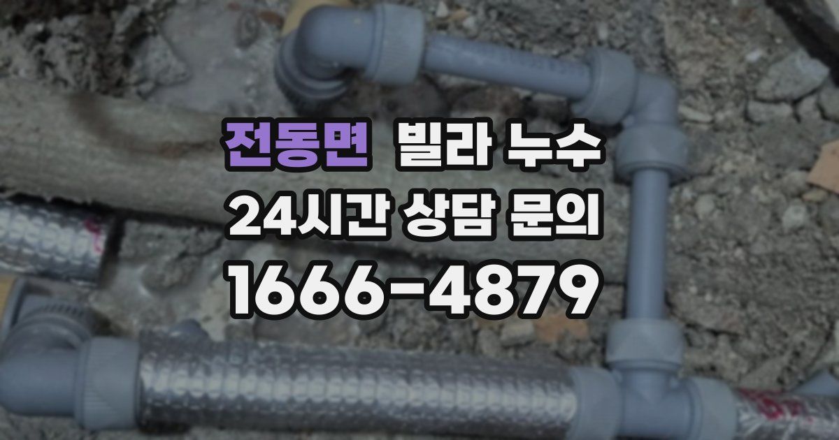 전동면 빌라 누수