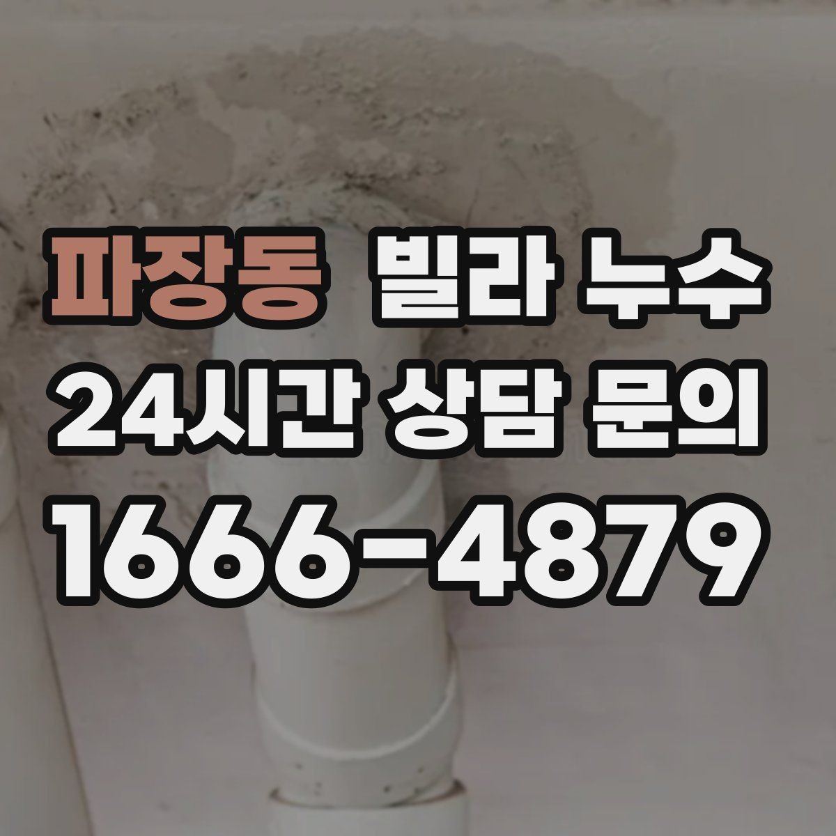파장동 빌라 누수 식기세척기·정수기 설치 후 물샘이 생기면