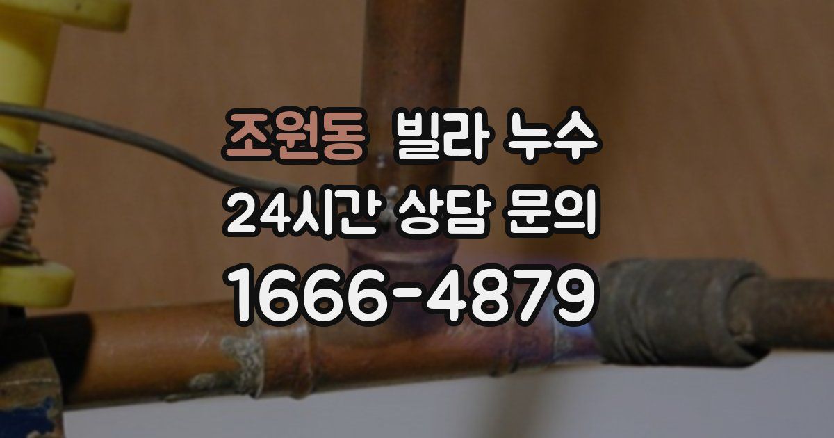 조원동 빌라 누수