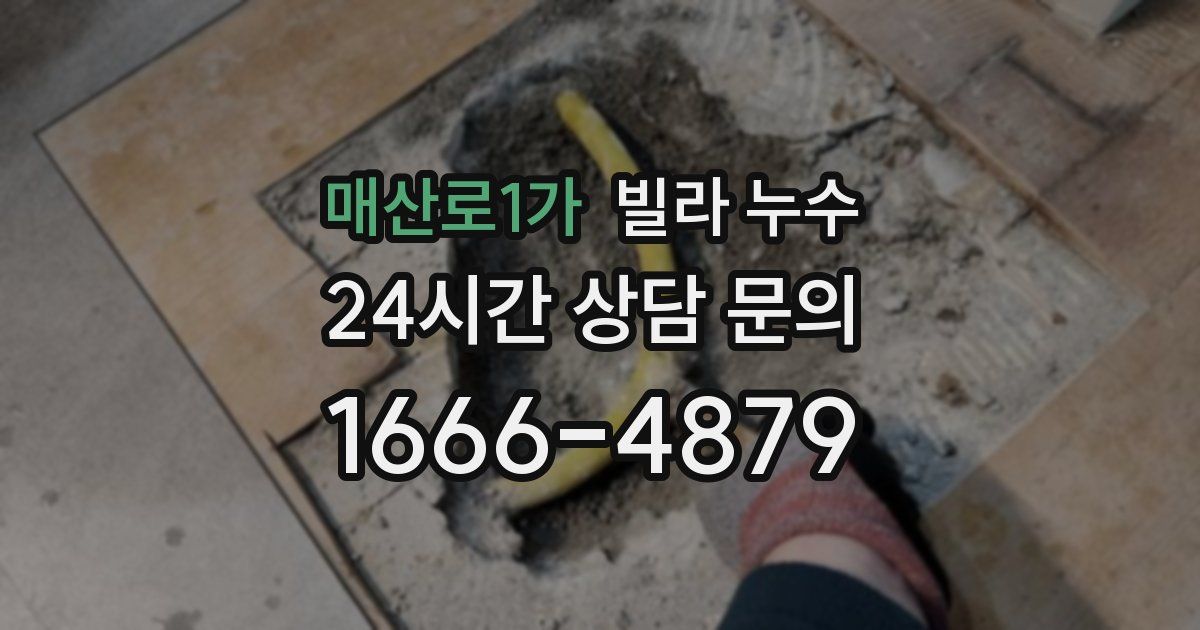 매산로1가 빌라 누수