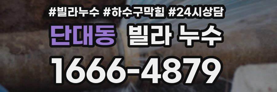 단대동 빌라 누수