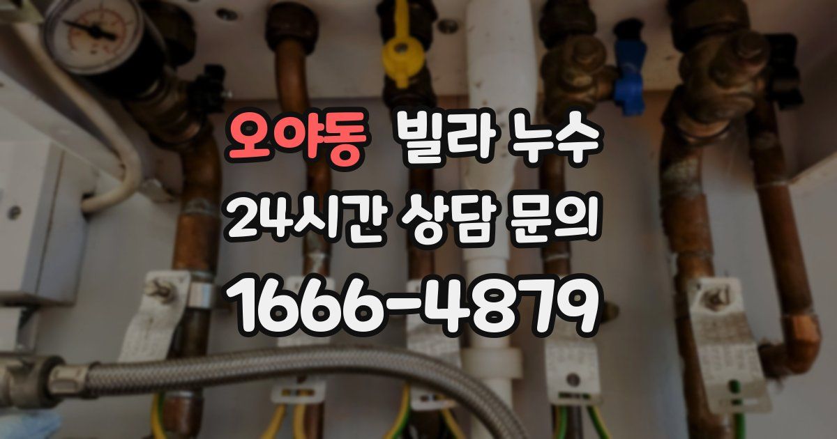 오야동 빌라 누수