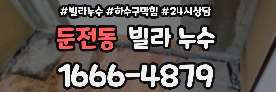 둔전동 빌라 누수