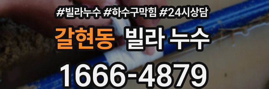 갈현동 빌라 누수