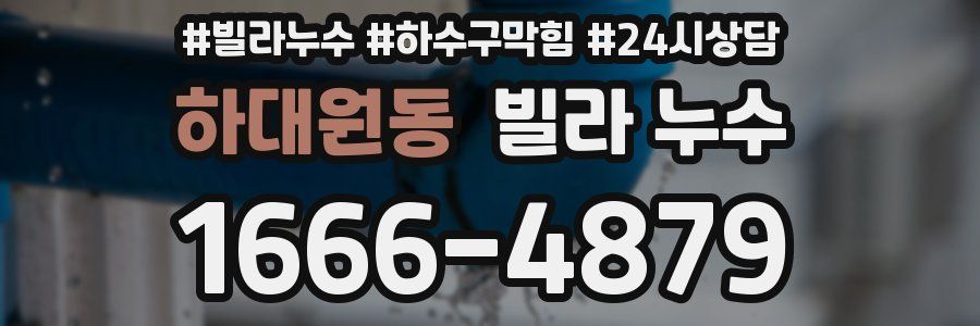 하대원동 빌라 누수
