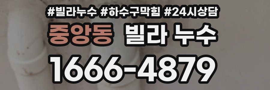 중앙동 빌라 누수