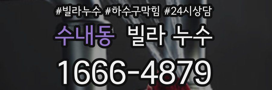 수내동 빌라 누수