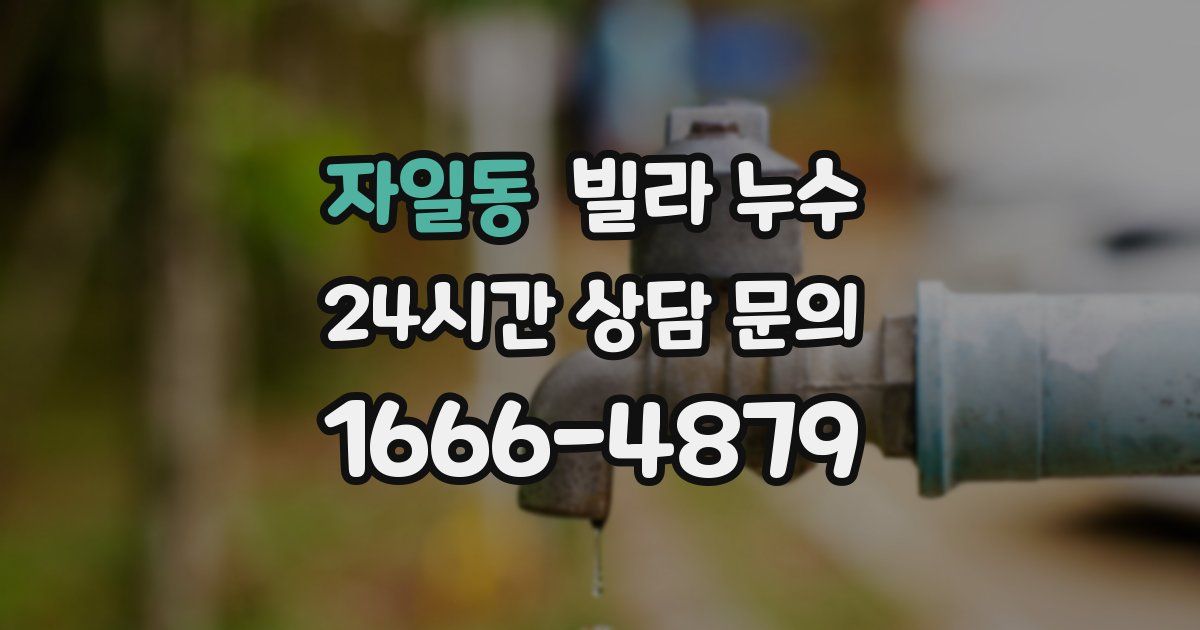 자일동 빌라 누수