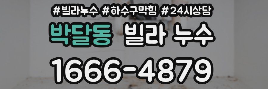 박달동 빌라 누수