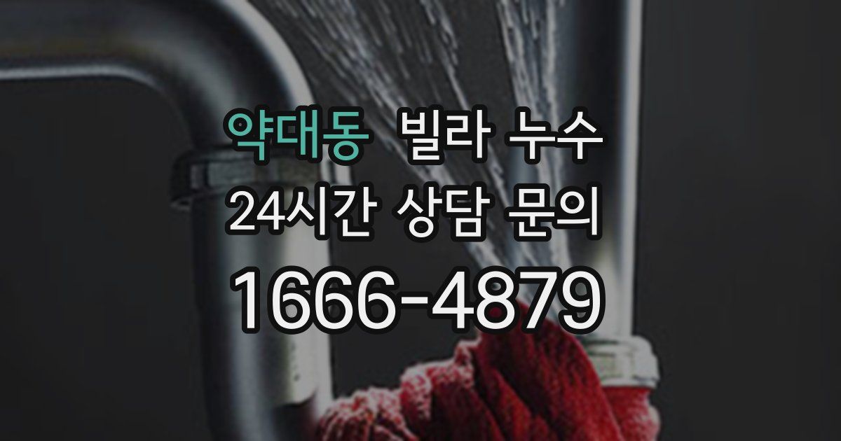 약대동 빌라 누수