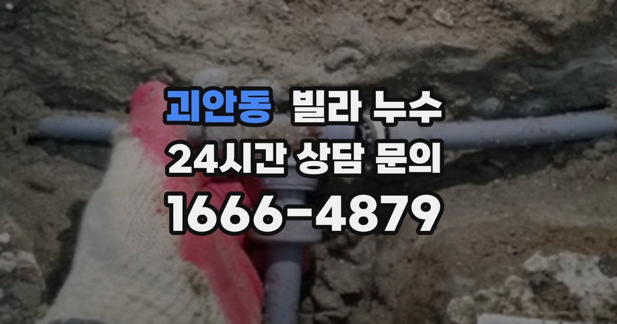 괴안동 빌라 누수