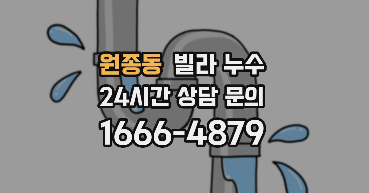 원종동 빌라 누수