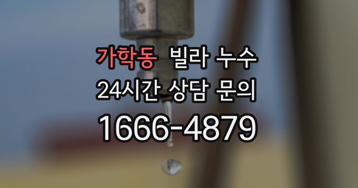 가학동 빌라 누수