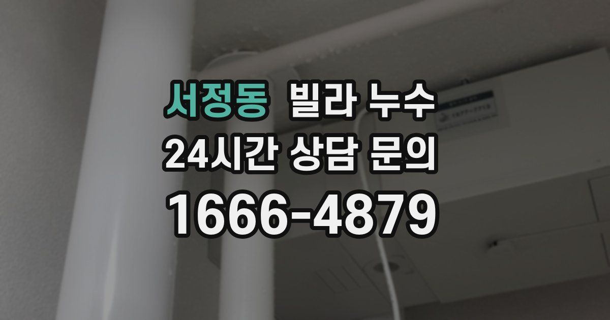 서정동 빌라 누수