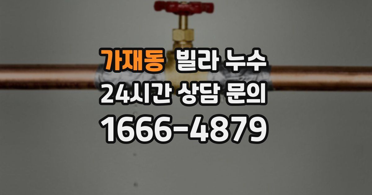 가재동 빌라 누수