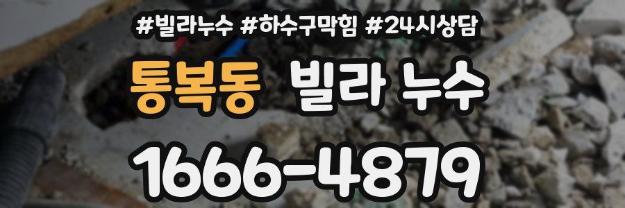 통복동 빌라 누수