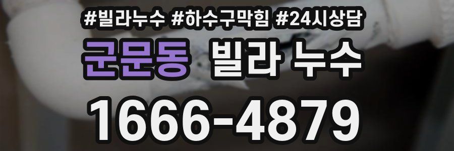 군문동 빌라 누수