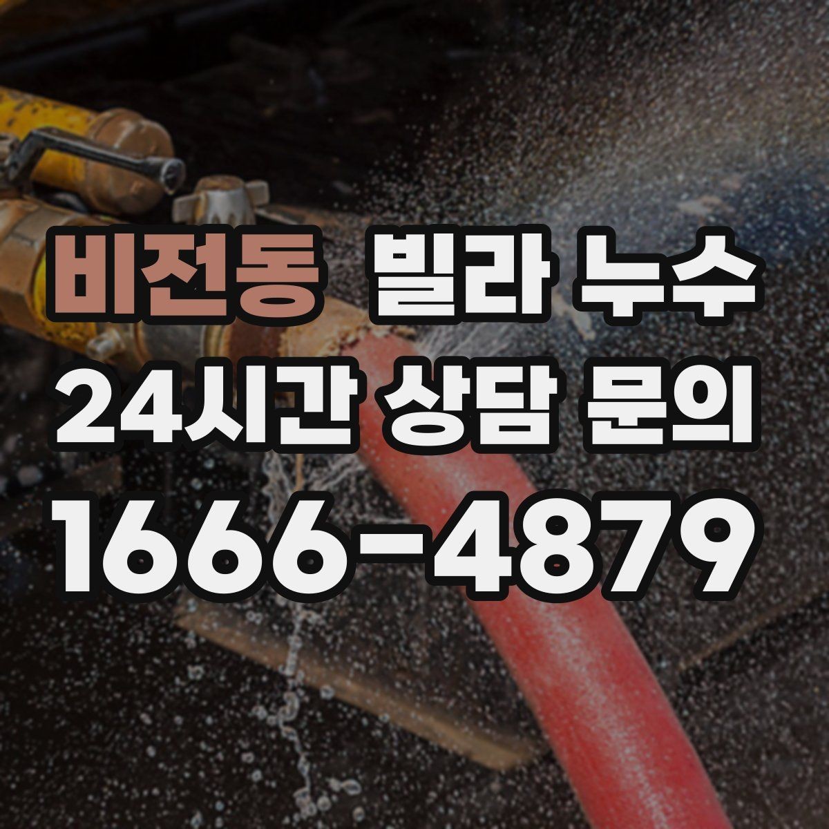 비전동 빌라 누수 세탁기 호스 주변 누수로 바닥이 젖는 경우