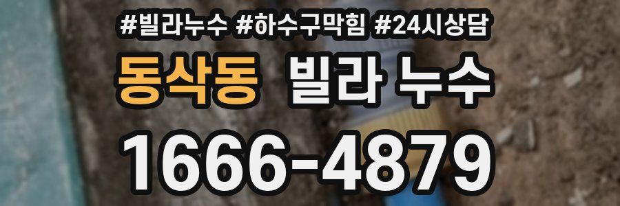 동삭동 빌라 누수