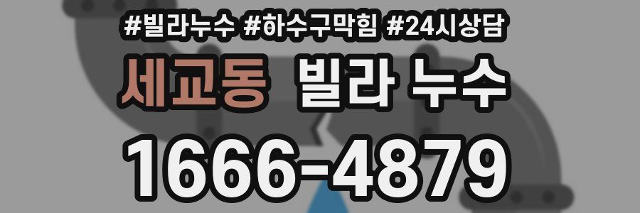 세교동 빌라 누수