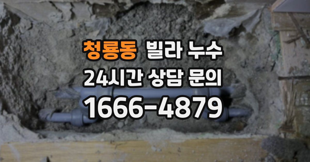 청룡동 빌라 누수