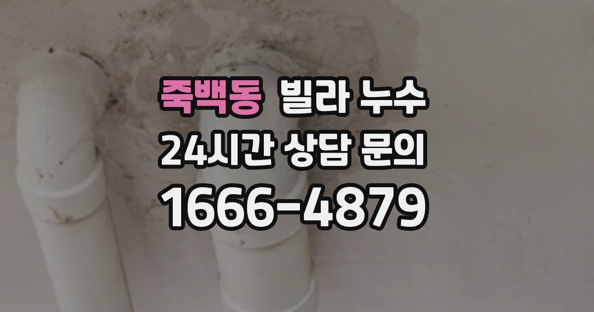 죽백동 빌라 누수