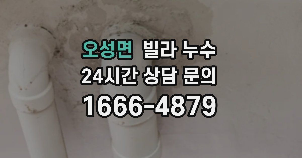 오성면 빌라 누수