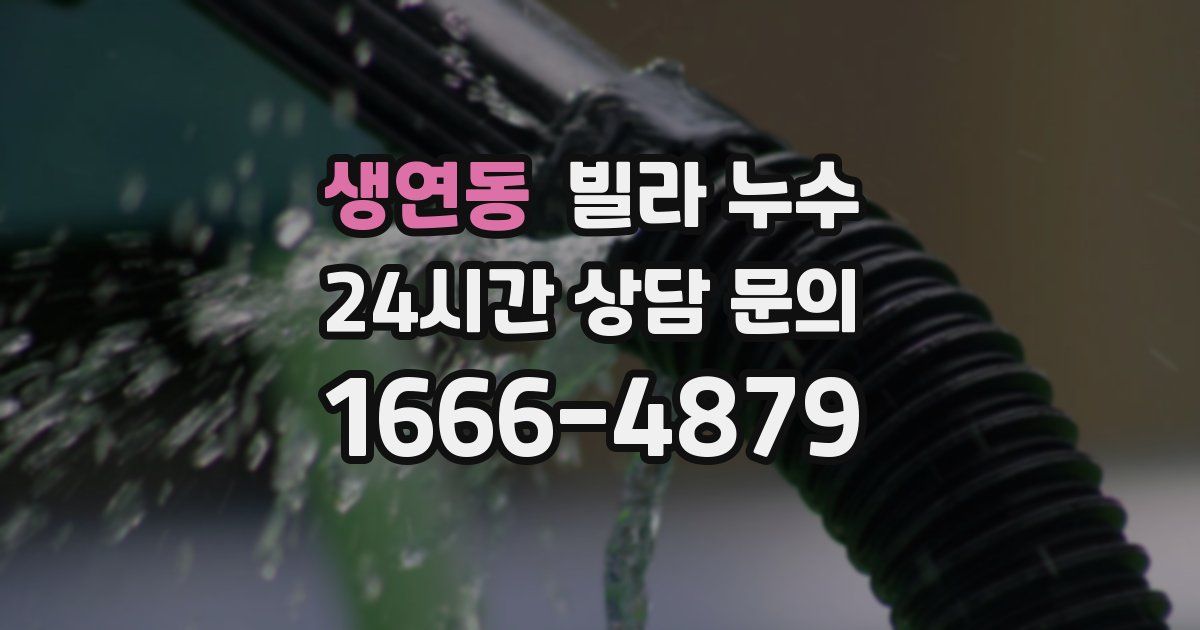 생연동 빌라 누수