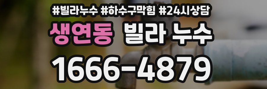 생연동 빌라 누수