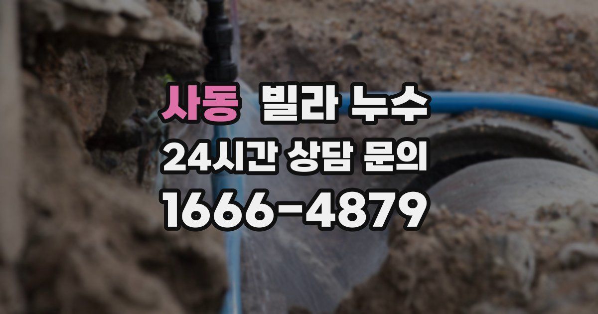 사동 빌라 누수