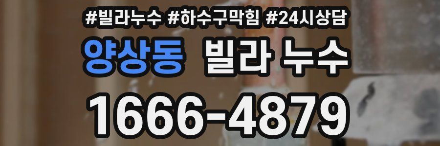 양상동 빌라 누수