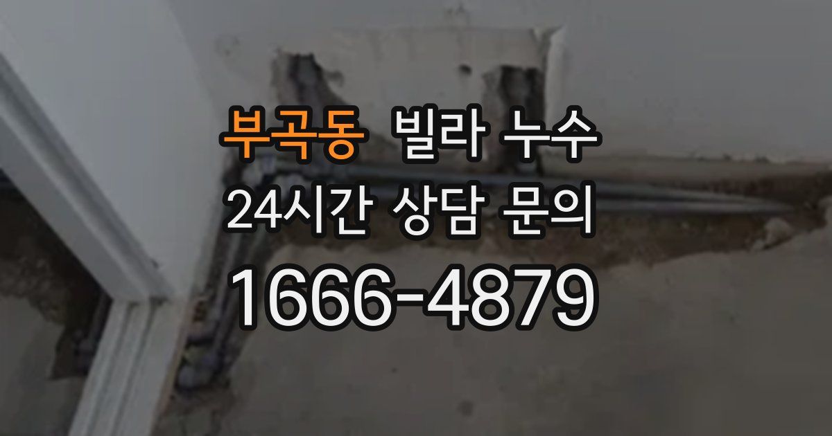 부곡동 빌라 누수