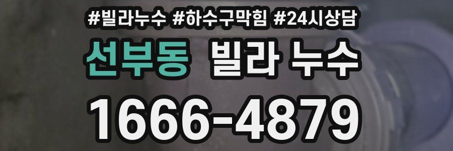 선부동 빌라 누수