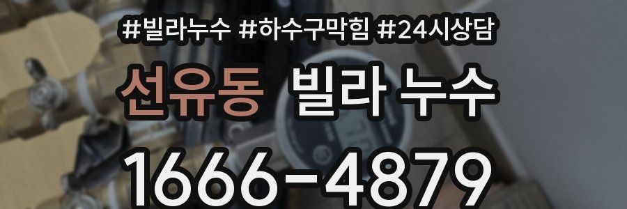 선유동 빌라 누수