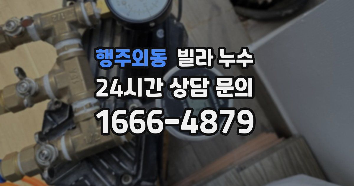 행주외동 빌라 누수