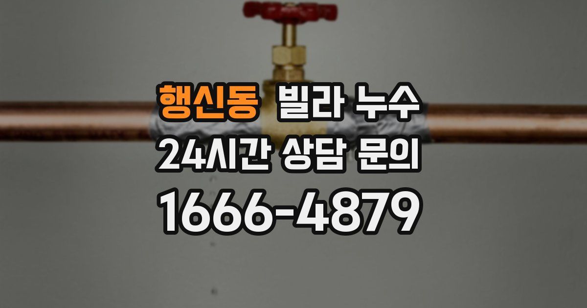 행신동 빌라 누수