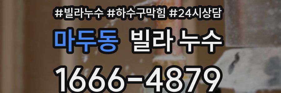 마두동 빌라 누수