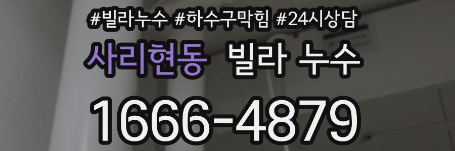 사리현동 빌라 누수