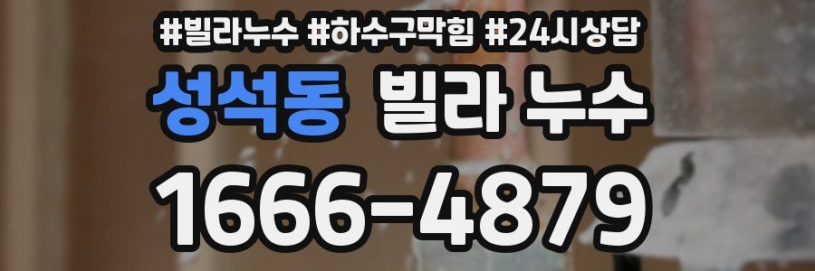 성석동 빌라 누수