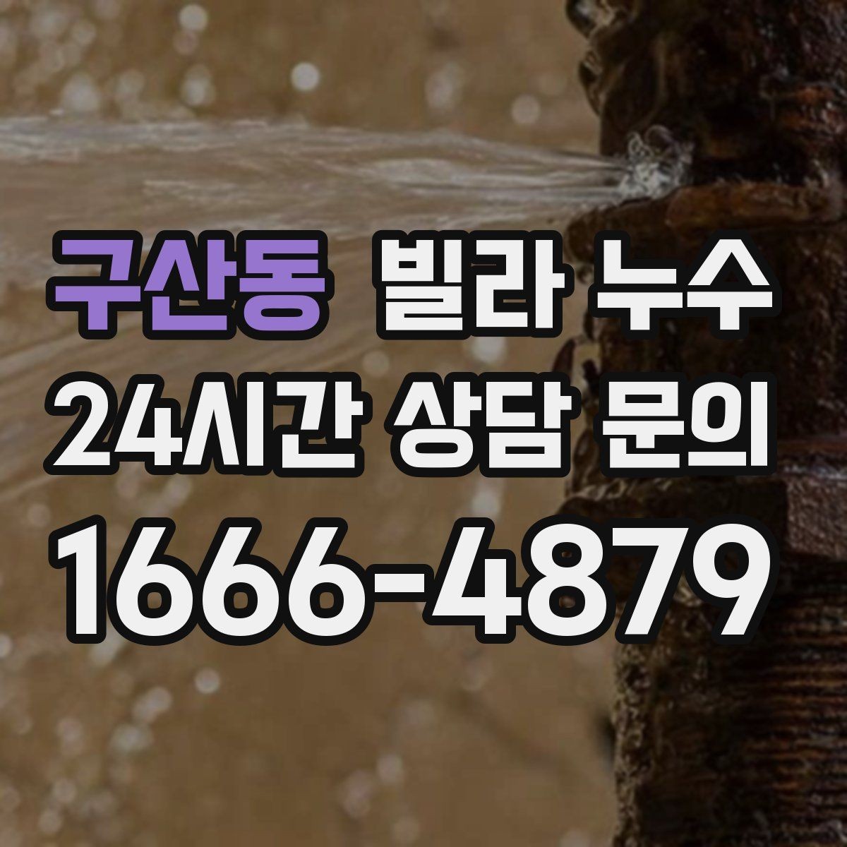 구산동 빌라 누수 천장 주변에서 퀴퀴한 냄새가 올라올 때