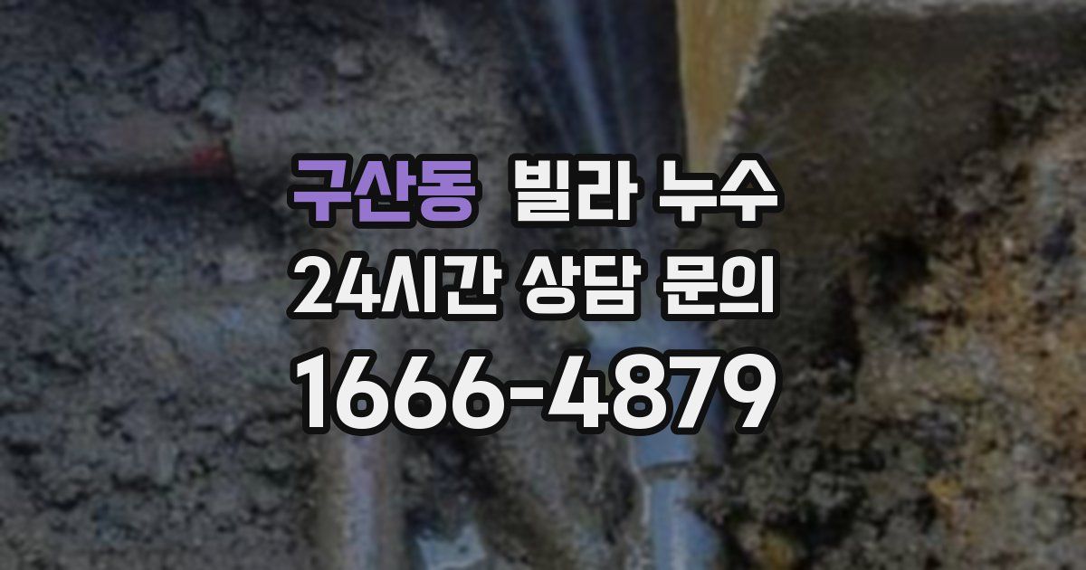 구산동 빌라 누수