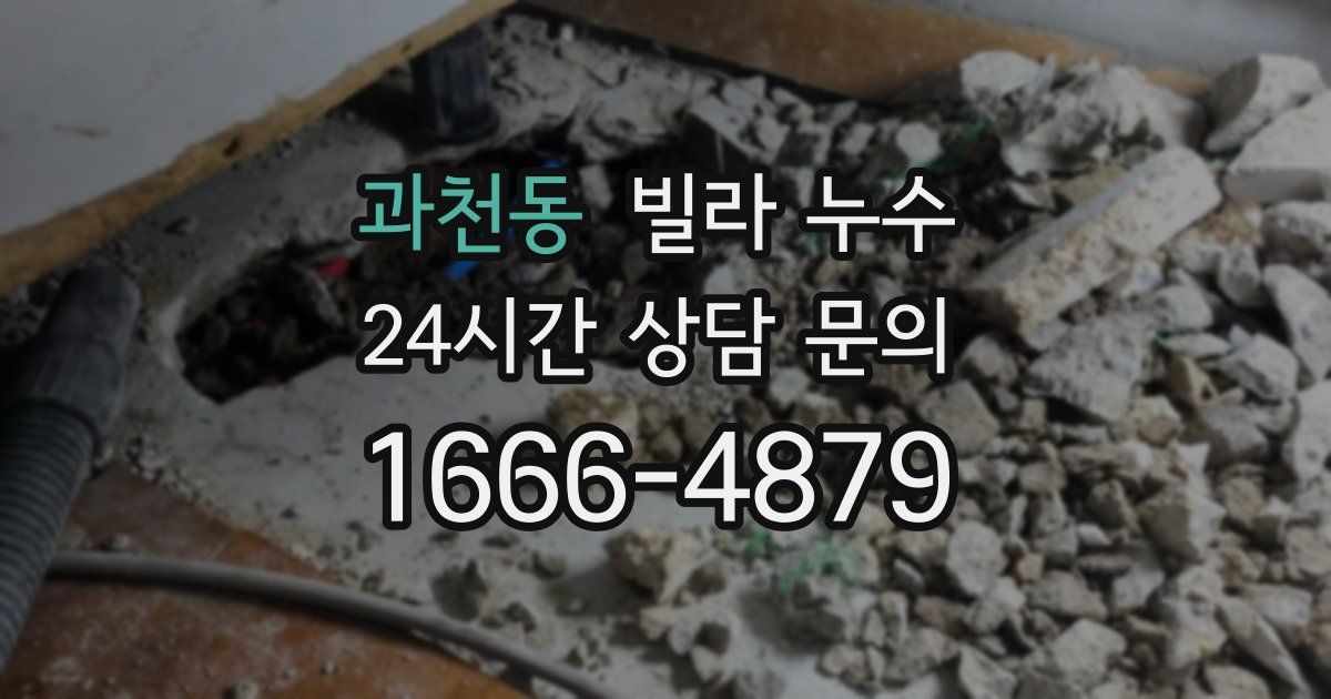 과천동 빌라 누수
