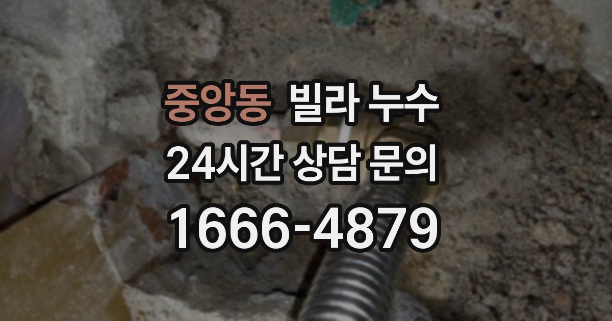 중앙동 빌라 누수