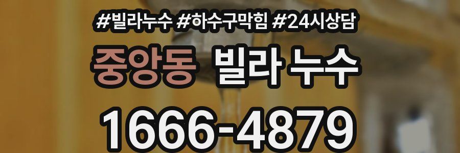 중앙동 빌라 누수