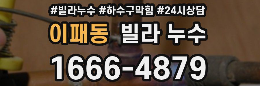 이패동 빌라 누수