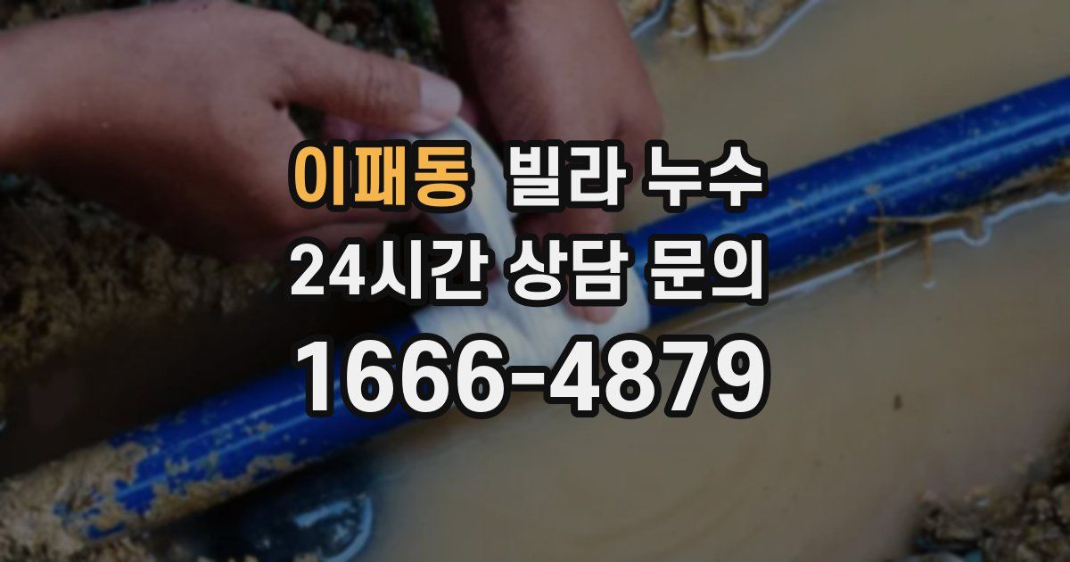 이패동 빌라 누수