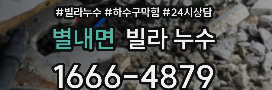 별내면 빌라 누수