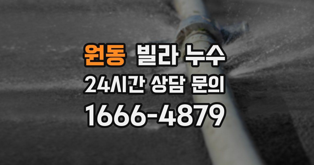 원동 빌라 누수
