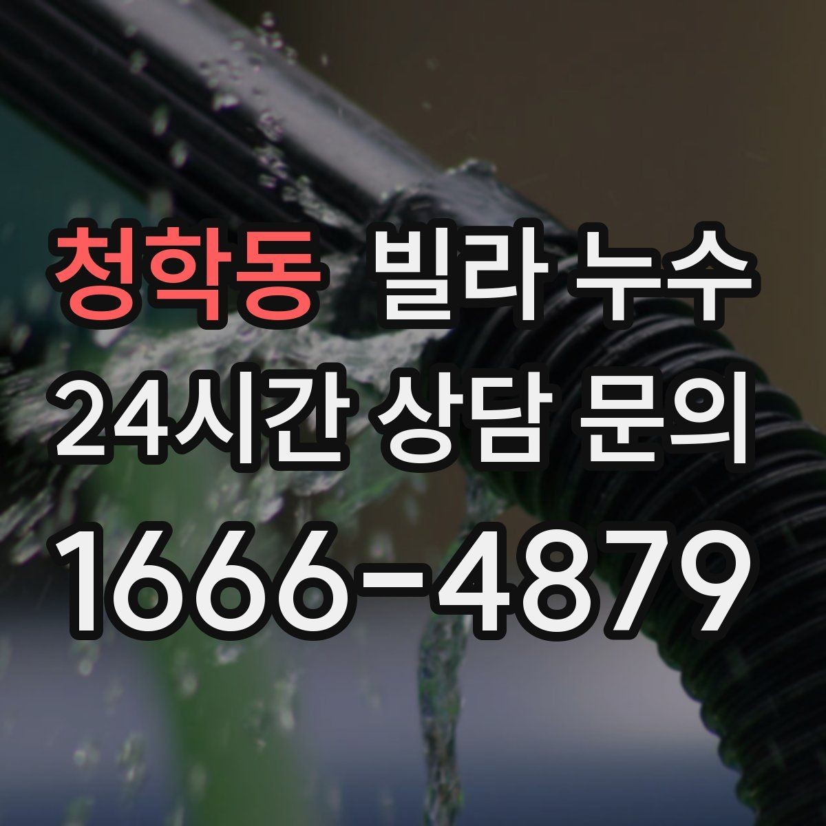 청학동 빌라 누수 식기세척기·정수기 설치 후 물샘이 생기면