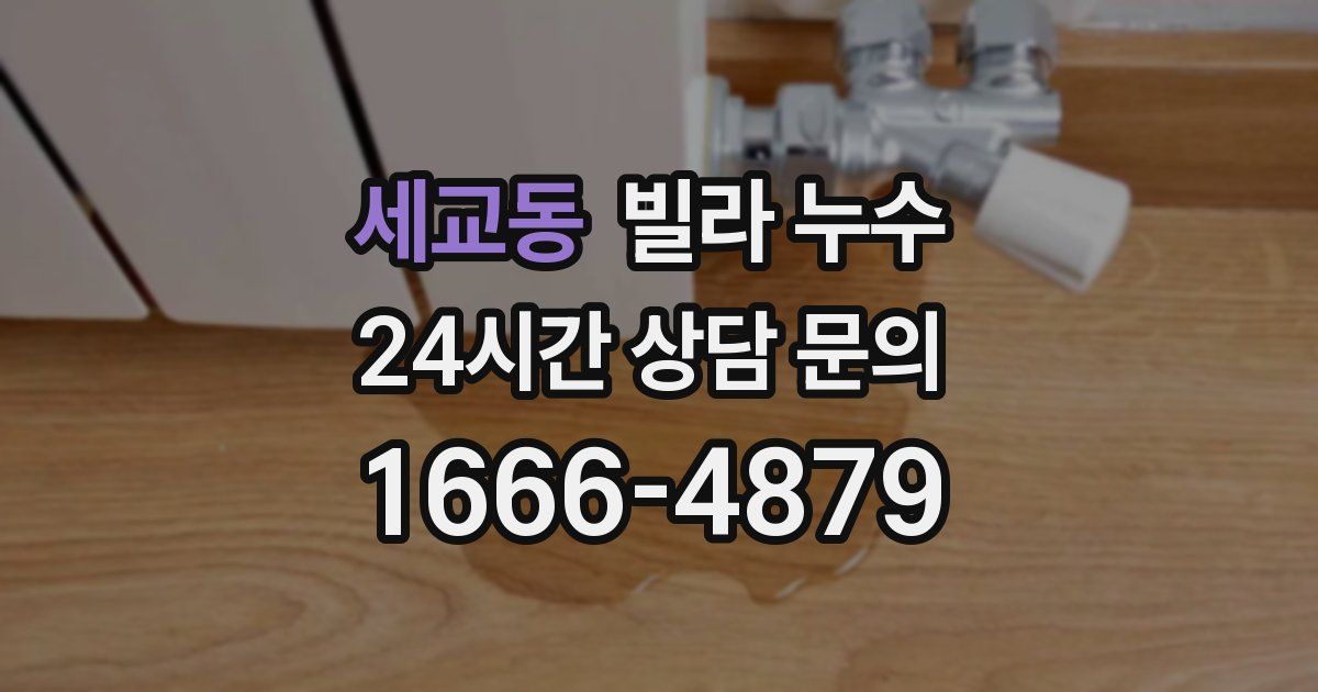 세교동 빌라 누수